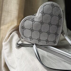 Victoria's Secret Silver Heart Mini Bag